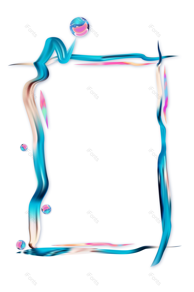 矢量素材图片,大边框元素,透明PNG,渐变边框免抠素材